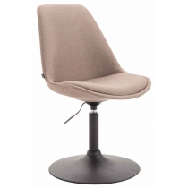 Židle Maverick B - látka, podnož kov černá matná - Šedo-hnědá (Taupe)