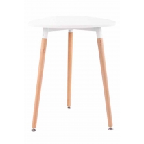 Kuchyňský stůl dřevěný Abenra 60 natura / bílá - v75 x Ø60 cm