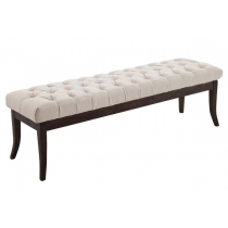 Lavice Ramses 150 - látka, nohy antik tmavé - Krémová