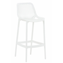 Plastová barová židle DS10778434 - Bílá