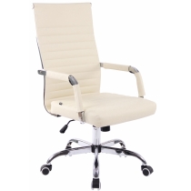 Kancelářská židle Amadora - koženka - Krémová