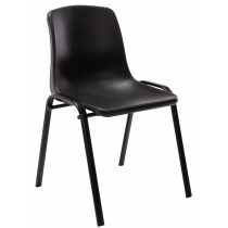 Stohovatelná plastová židle Nowra - Černá