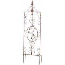 Mřížka na růže Burg - 122 x  35 cm - Hnědá antik