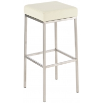 Barová židle DS35899 nerez - Krémová