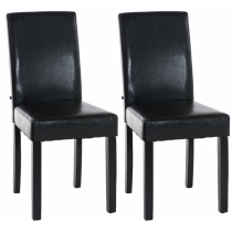 Jídelní židle Inn (SET 2 ks) - nohy tmavě černé - Hnědá