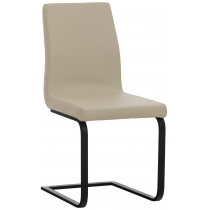 Jídelní židle Belley ~ kovové nohy černé - Krémová