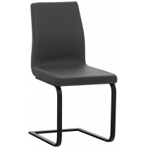 Jídelní židle Belley ~ kovové nohy černé - Šedá