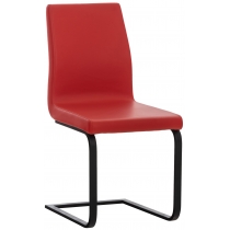 Jídelní židle Belley ~ kovové nohy černé - Červená