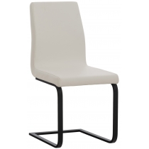 Jídelní židle Belley ~ kovové nohy černé - Bílá