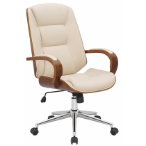 Kancelářská židle Yankton - Ořech /cream