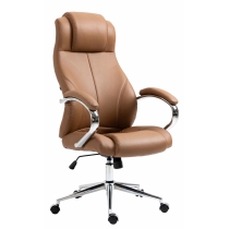 Kancelářská židle Salford - kůže - Světle Hnědá