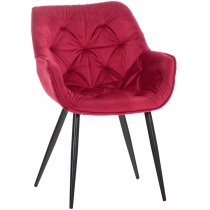 Židle Tanna - samet - Červená