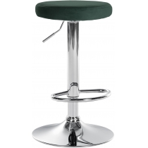 Barová židle Ponte - samet, chrom rám - Zelená