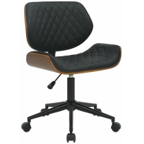 Kancelářská židle Harvest - koženka - Ořech / Černá