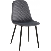 Židle Giverny samet - tmavě šedá