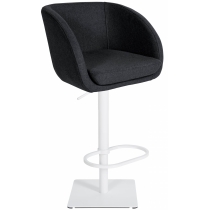 Barová židle Gambo W - filc, bílý rám - Antracit