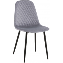 Židle Giverny samet - šedá