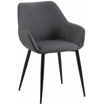 Jídelní židle látka Vessa - tmavě šedá
