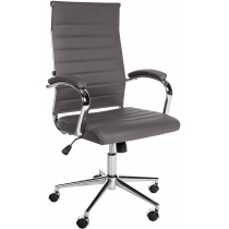 Kancelářská židle Mollis - kůže - Šedá