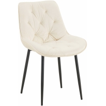 Jídelní židle Wallace - samet - Krémová