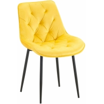 Jídelní židle Wallace - samet - Žlutá