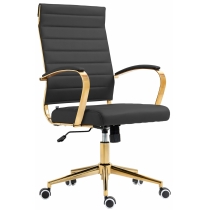 Kancelářská židle Havanna - koženka - Černá