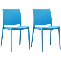 2x Židle Meton - Modrá