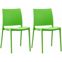 2x Židle Meton - Zelená