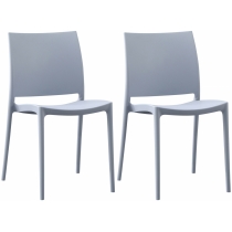 2x Židle Meton - Světle šedá