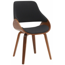 Jídelní židle Vangale - látka - Ořech / Černá