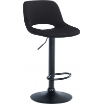 Barová židle Camden - samet, černý rám - Černá