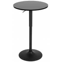 Barový stůl Lamoni  - v85-106 cm x Ø60 cm - Černá/černá