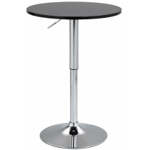 Barový stůl Lamoni  - v85-106 cm x Ø60 cm - Černá