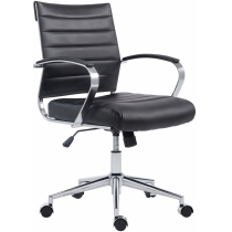 Kancelářská židle Oakland - koženka - Černá