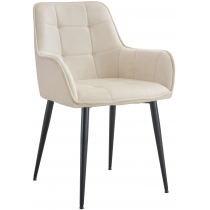 Jídelní židle Ferndale samet - krémová