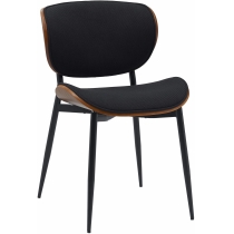 Židle Enid - látka - Ořech / - Černá