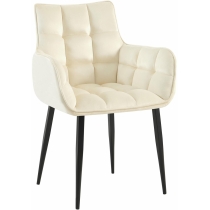 Židle Tirana samet - krémová