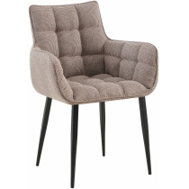 Židle Tirana látka černá - terra hnědá