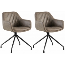 Set 2 jídelních židlí Welby Vintage - šedá