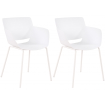 Set 2 židlí Alpena - bílá