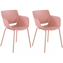 Set 2 židlí Alpena - růžová