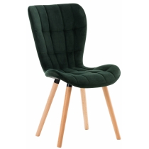 Židle Elda ~ samet, dřevěné nohy natura