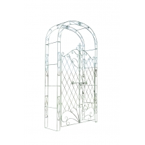 Oblouk na růže Mel s brankou  - Zelená antik