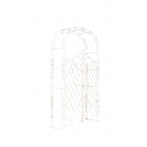 Oblouk na růže Mel s brankou  - Krémová antik
