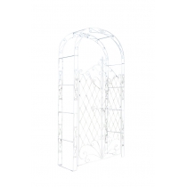 Oblouk na růže Mel s brankou  - Bílá antik