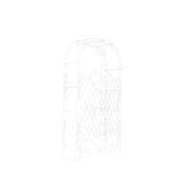 Oblouk na růže Mel s brankou  - Bílá