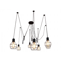 Závěsné svítidlo H85 industrial, klec 7 74196 - kov - Černá