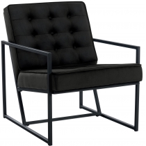 Křeslo Avon lounger - samet - Černá