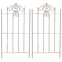 2x Mřížka na popínavé rostliny Paula - 180 x 85,5 cm - Hnědá antik