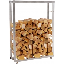 Stojan na palivové dřevo Keri V2 25x80x150 cm, nerezová ocel